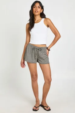 boohoo Short Évasé En Jersey Rayé Avec Cordon De Serrage<Femme Shorts