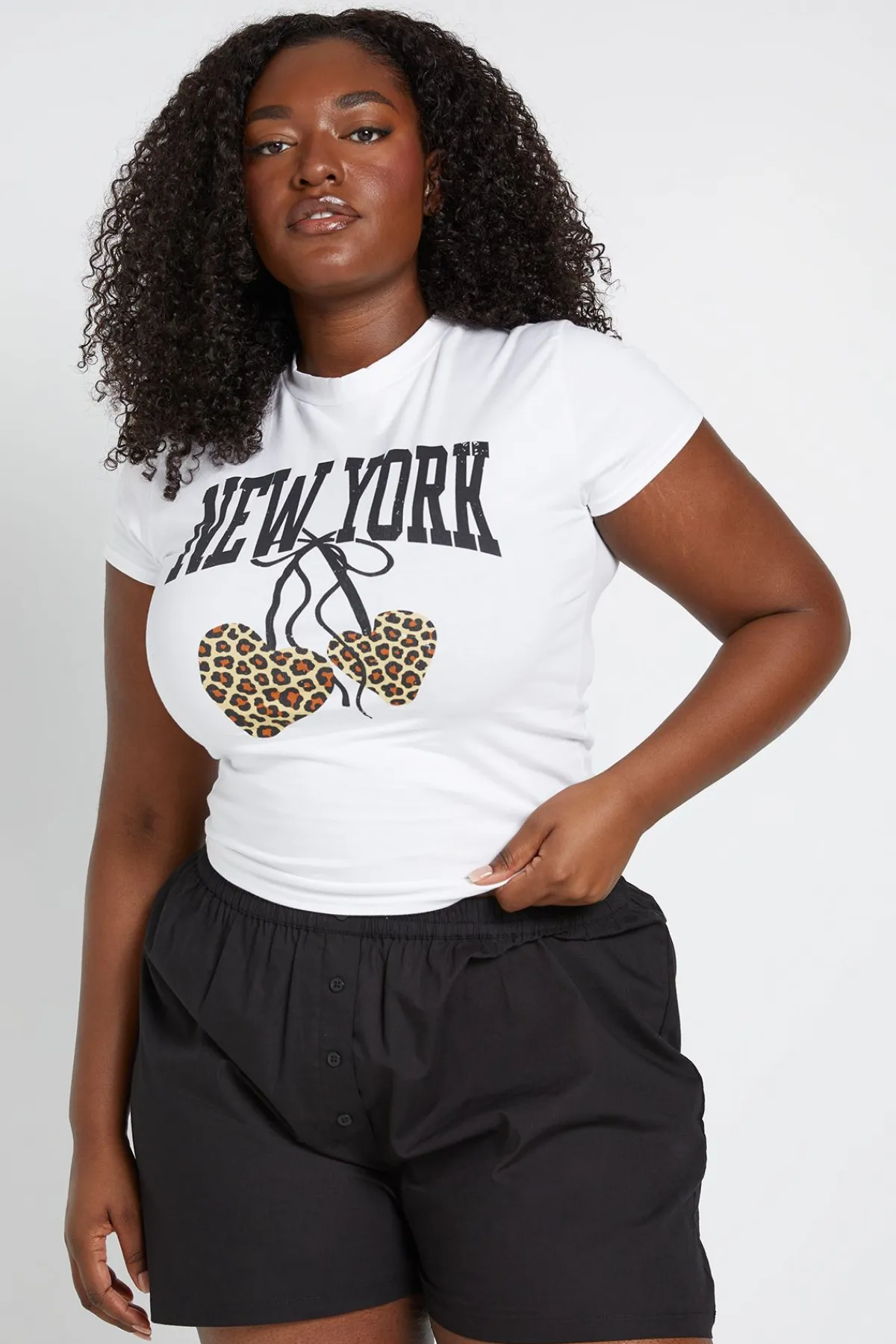 boohoo Short Évasé En Popeline Grande Taille<Femme Shorts