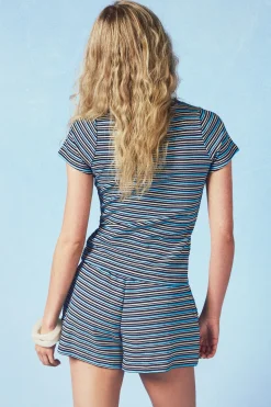 Short Évasé À Rayures