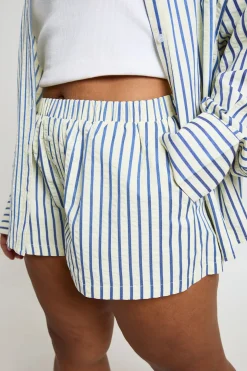 Short Évasé À Rayures Grande Taille