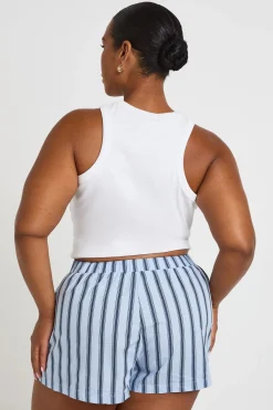boohoo Short Évasé À Rayures Grande Taille<Femme Shorts