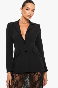 Shoulder Pad Backless Blazer