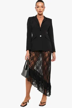 Shoulder Pad Backless Blazer