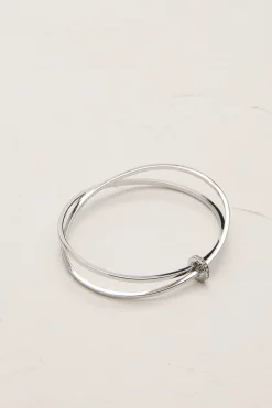 KarenMillen Tone Oval Pavé Chain Bangle< Bracelets