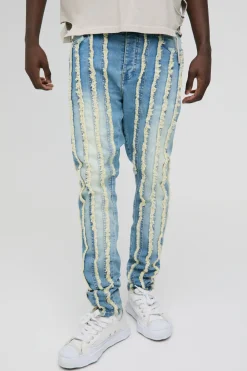 Skinny Stacked Washed Distressed Jeans