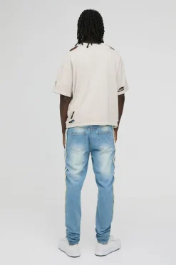 Skinny Stacked Washed Distressed Jeans