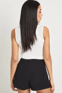 Skort avant à poche tissée