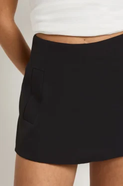 Skort avant à poche tissée