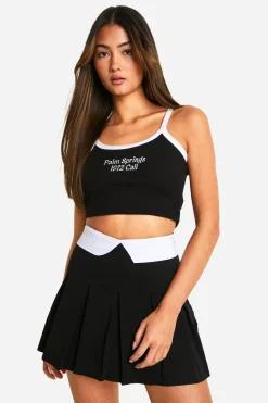 Skort avec ceinture contrastante