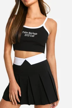 Skort avec ceinture contrastante