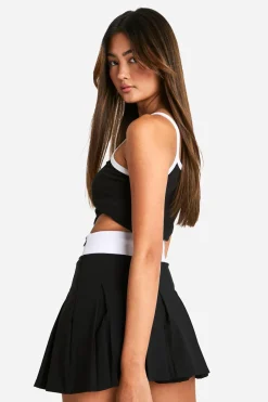 Skort avec ceinture contrastante