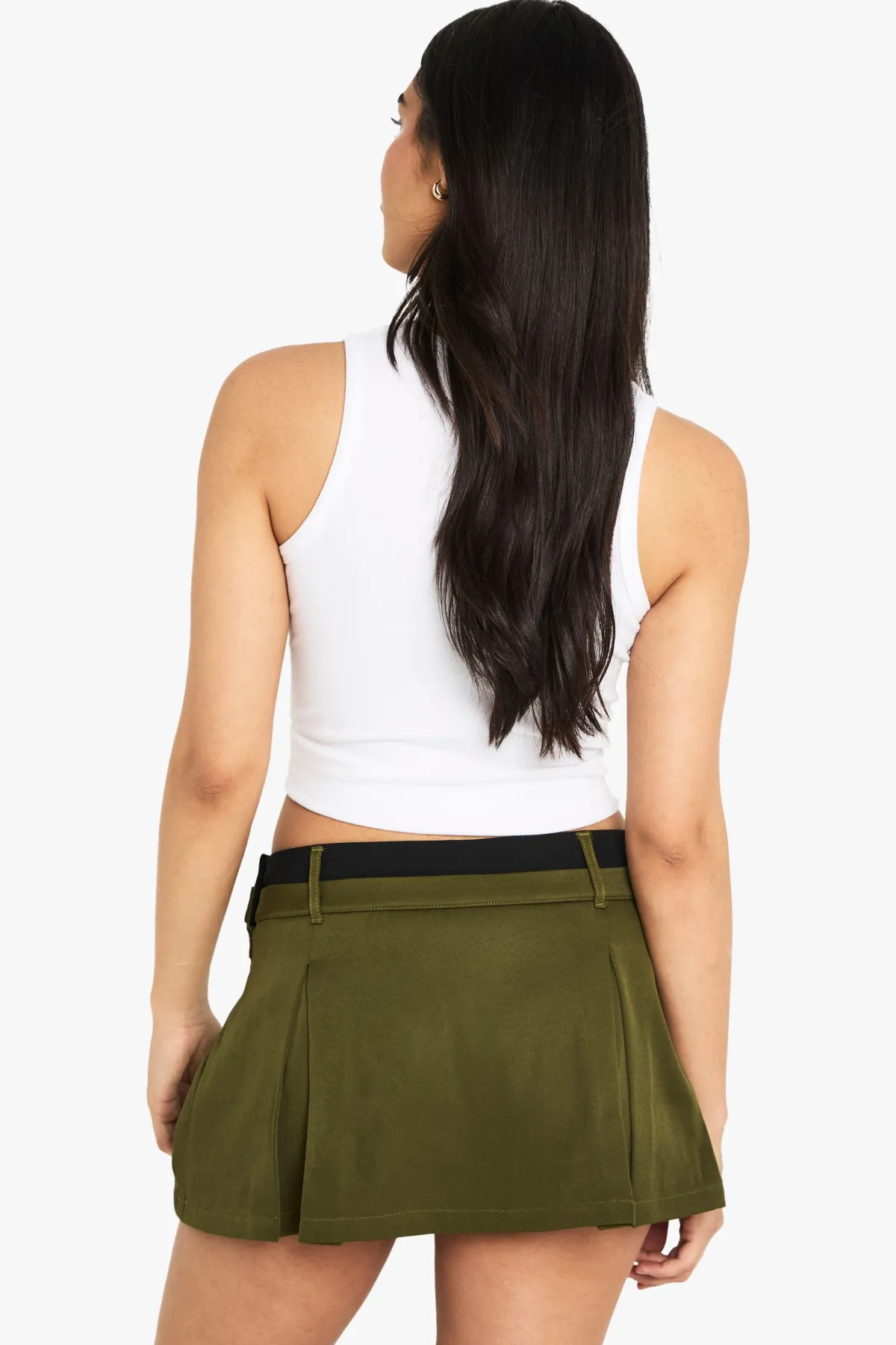 boohoo Skort à ceinture contrastée et à plis en boîte<Femme Shorts