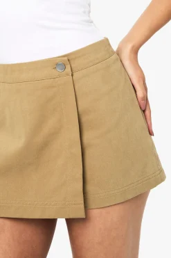 boohoo Skort en sergé enveloppant<Femme Shorts