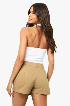 boohoo Skort en sergé enveloppant<Femme Shorts