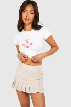 Skort micro-mini-jupe à ourlet plissé