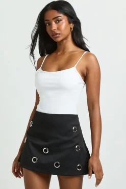 boohoo Skort mini avec détails à gros œillets<Femme Jupes|Jupes