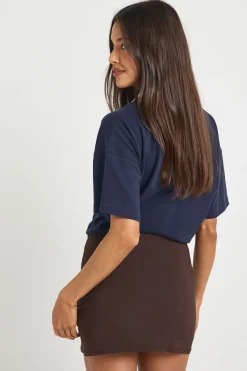 boohoo Skort mini fendu à l'avant<Femme Looks Chocolat|Shorts