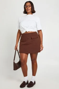 Skort Plus brossé à carreaux chevron