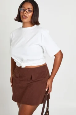 Skort Plus brossé à carreaux chevron