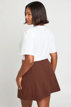 Skort Plus brossé à carreaux chevron