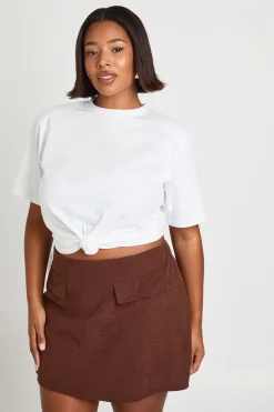 Skort Plus brossé à carreaux chevron