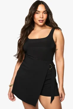 boohoo Skort Plus Wrap à boucle<Femme Shorts