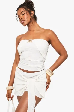 boohoo Skort texturé à laçage frontal<Femme Shorts