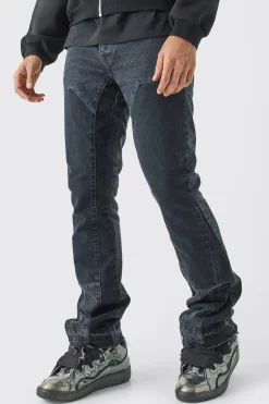 boohooMAN Slim Rigid Flare Overdye Carpenter Jeans<Homme Denim|Denim