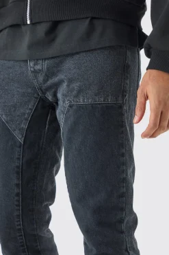 boohooMAN Slim Rigid Flare Overdye Carpenter Jeans<Homme Denim|Denim