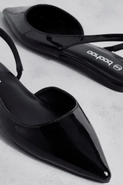 Slingback vernis à bout pointu