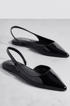 Slingback vernis à bout pointu