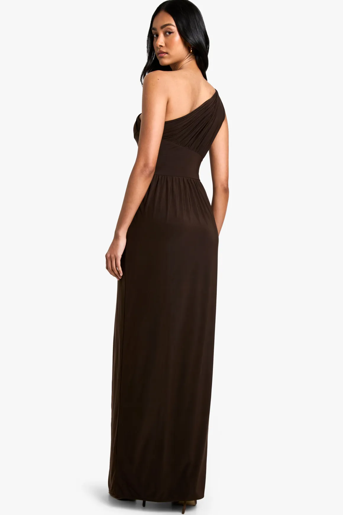 Slinky Robe Maxi Asymétrique