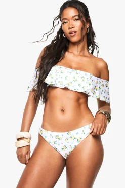 boohoo Slip bikini à volants floral<Femme Maillots De Bain|Tenues De Plage