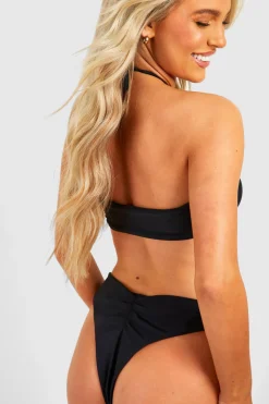 Slip de bikini à blocs de couleurs et anneau O-ring