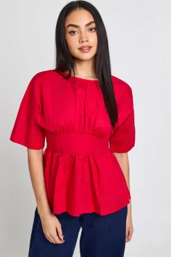 Smock en popeline noué dans le dos