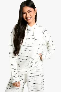 Soft Knit Marl Sweat à Capuche Tricoté Oversize