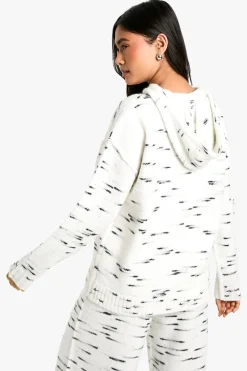Soft Knit Marl Sweat à Capuche Tricoté Oversize