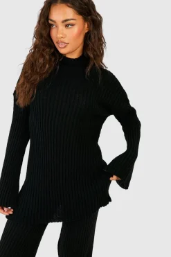 Soft Rib Knit Jumper And Wide Leg Trouser Co-ord
