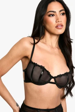 Soutien-gorge à armatures avec garniture en synthétique