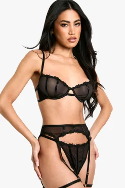 Soutien-gorge à armatures avec garniture en synthétique