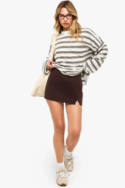 Split Front Micro Mini Skirt