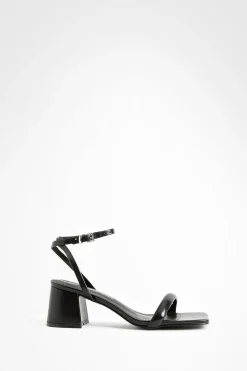 Square Toe Block Heel Two Part Heels