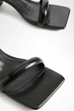 Square Toe Block Heel Two Part Heels