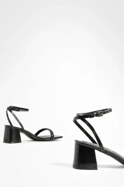 Square Toe Block Heel Two Part Heels