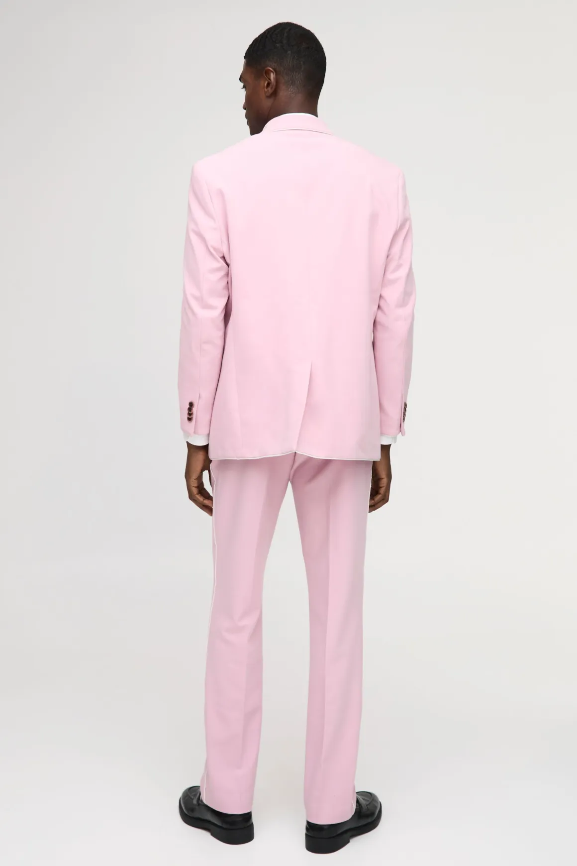 Straight Fit Contrast Edge Blazer