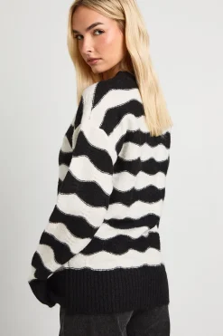 boohoo Stripe Cardigan Tricoté Oversize<Femme Pulls Et Gilets|Toutes Les Mailles