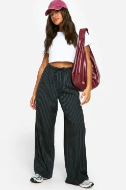 Stripe Pantalon à Jambes Larges