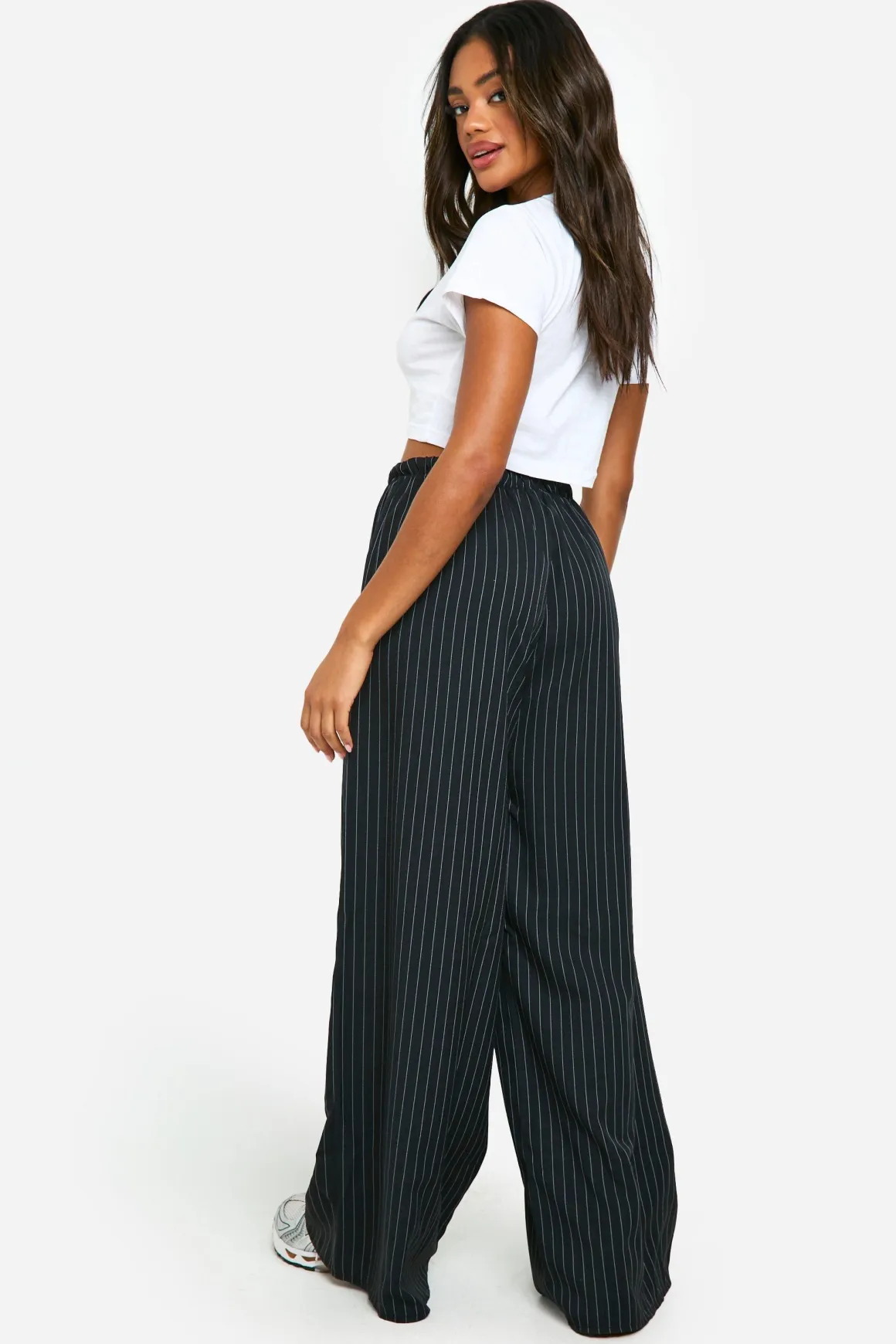 Stripe Pantalon à Jambes Larges