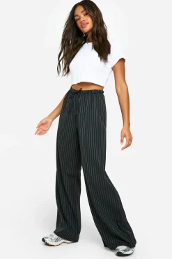 Stripe Pantalon à Jambes Larges