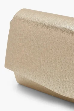 Structured Metallic Clutch Bag & Chain